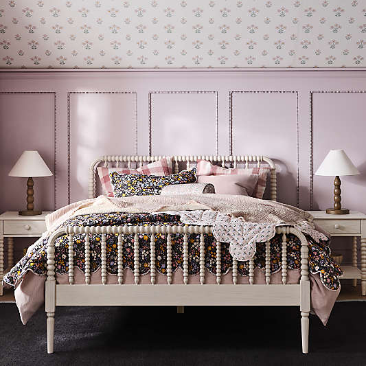 Jenny Lind Washed Natural Wood Spindle Kids Twin Bed