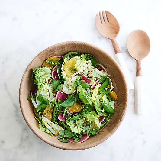 Carson 12" Ash Wood Salad Serving Bowl