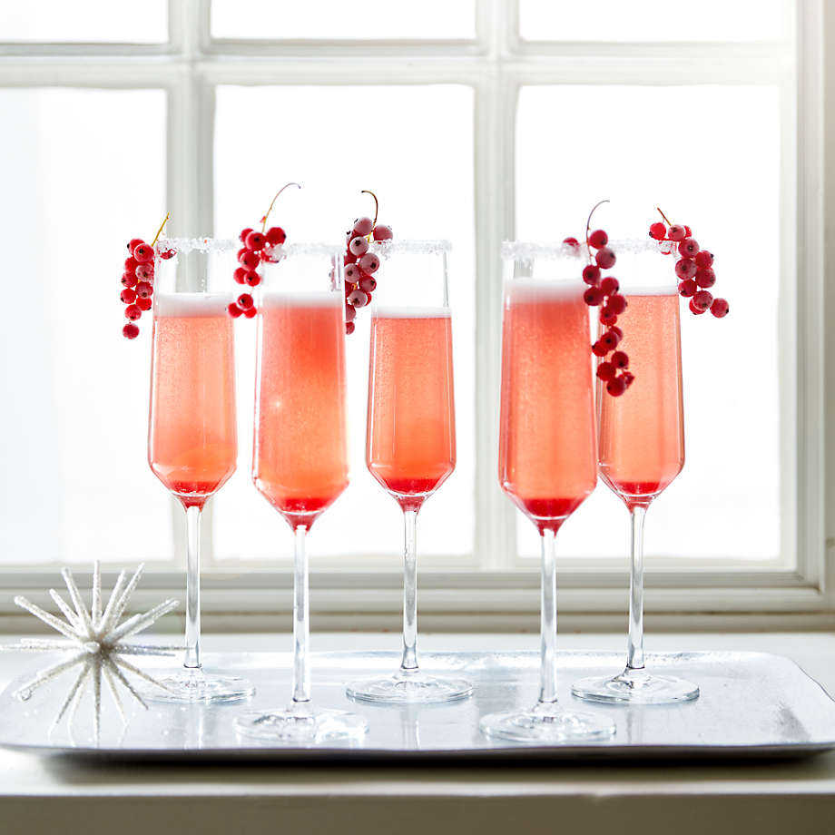 Schott Zwiesel Pure Tour Champagne Flutes Prosecco Glasses, Set of 6 + Reviews | Crate & Barrel