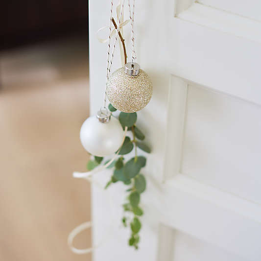 Medium Winter Metallics Ball Christmas Tree Ornaments, Boxed Set of 18