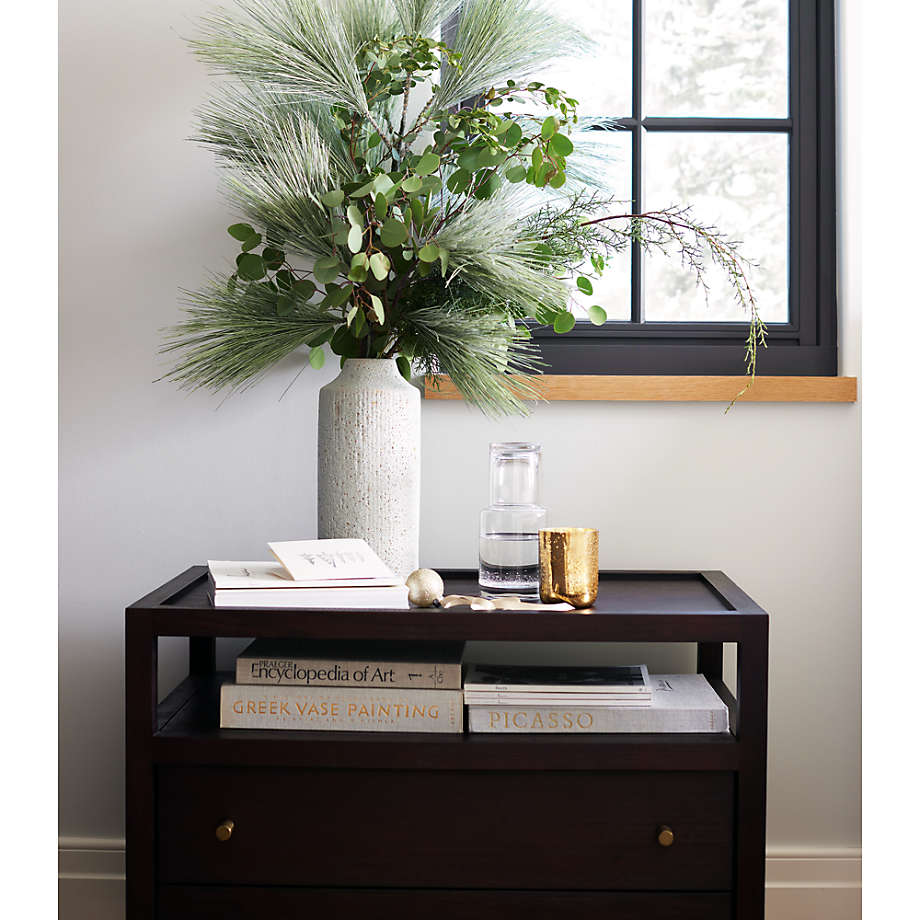 Keane wenge solid 2025 wood charging nightstand