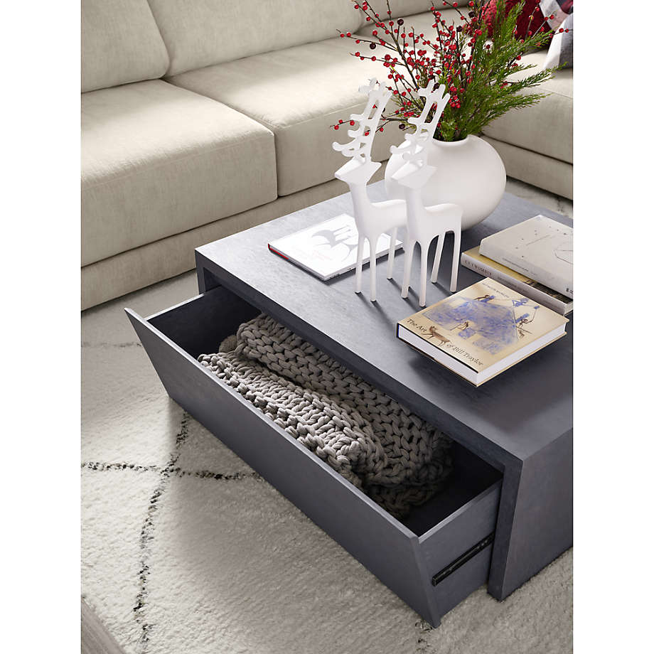 Crate and barrel storage coffee table sale
