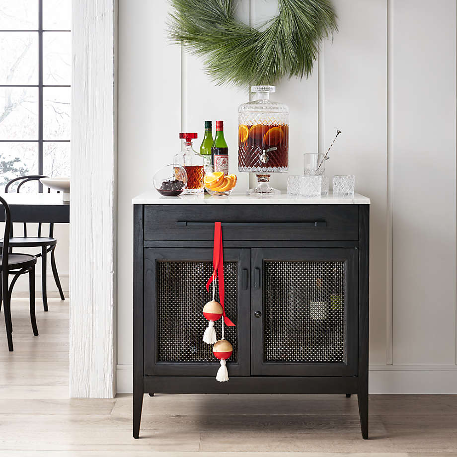 Marble top best sale liquor cabinet