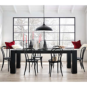 Crate and barrel shop black table