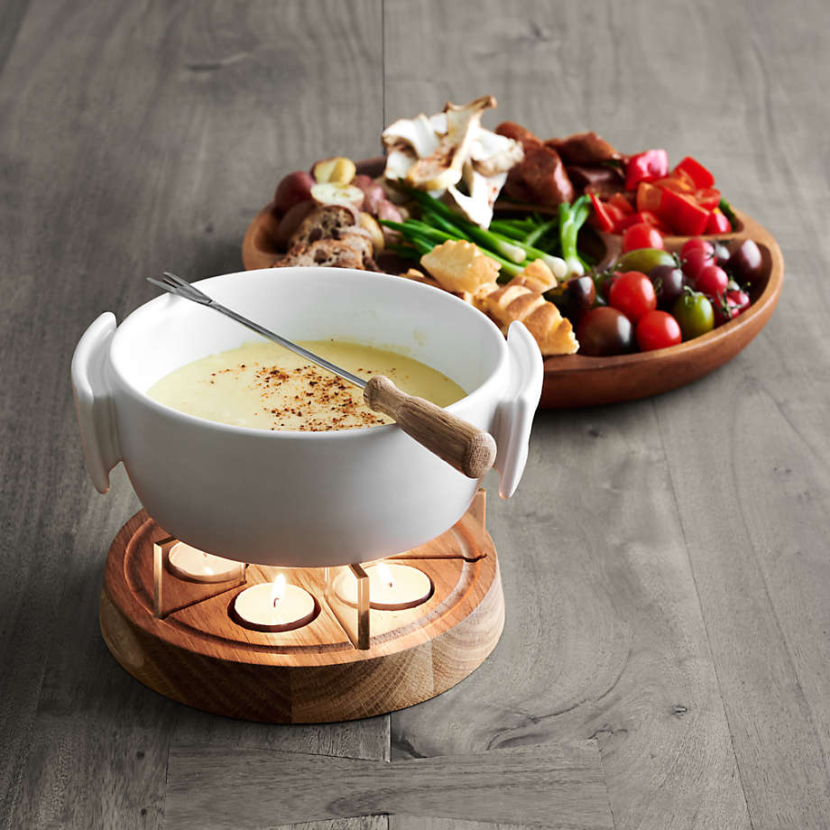 Tea light on sale fondue set