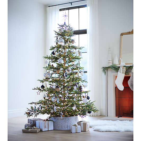 Whitewash Woven Christmas Tree Collar 27"