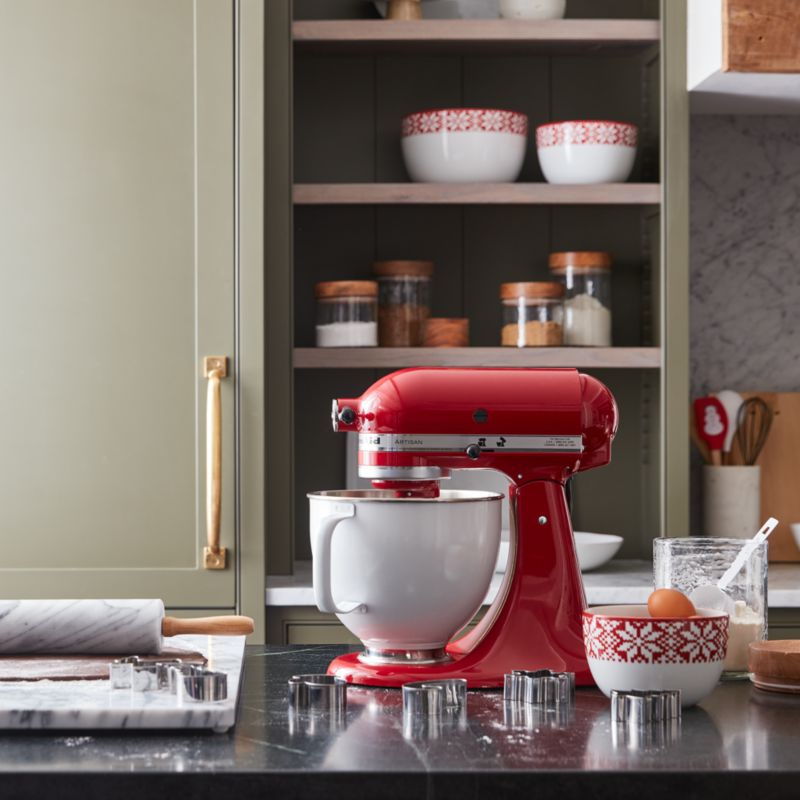 Artisan® Series 5 Quart Tilt-Head Stand Mixer with Premium Accessory Pack  Empire Red KSM195PSER