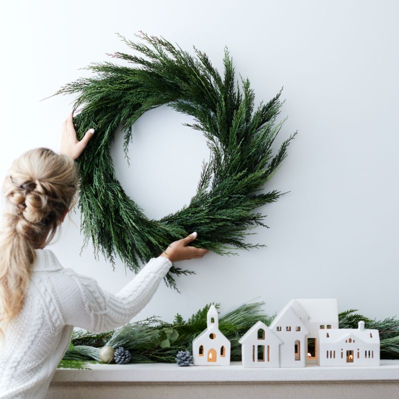 White Ceramic Holiday Ranch House - image 4 of 13