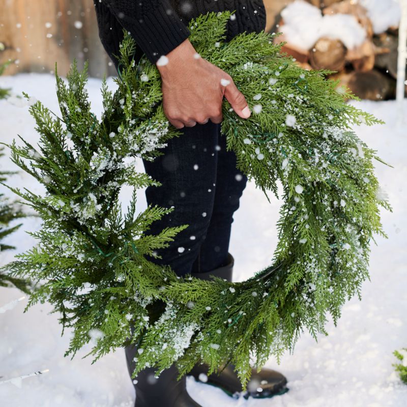 Faux Cypress Wreath 26" - image 1 of 16