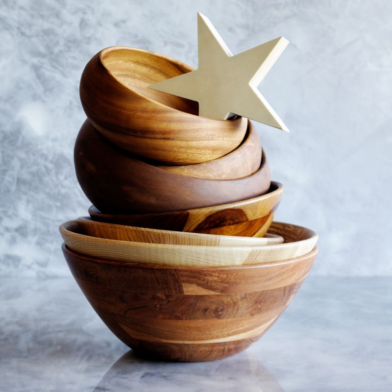 Carson 14.75" Ash Wood Salad Serving Bowl - image 3 of 9