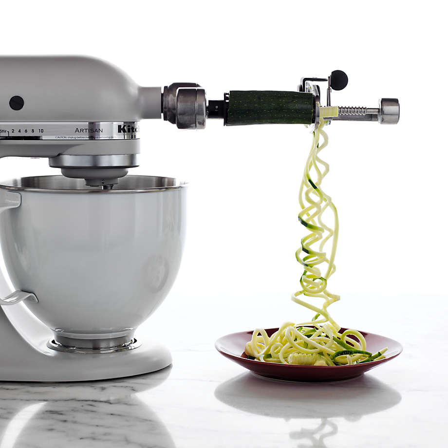 KitchenAid Spiralizer Plus Attachment with Peel, Core and Slice, Silver &  Vegetable Sheet Cutter, 1, Metallic