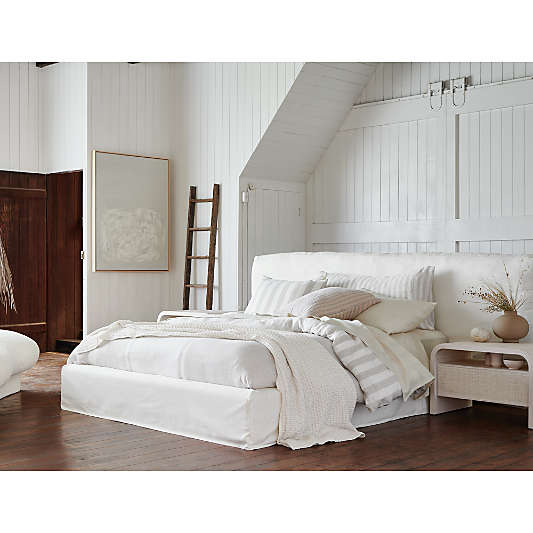 Rica 28" Whitewash Grasscloth Nightstand by Leanne Ford