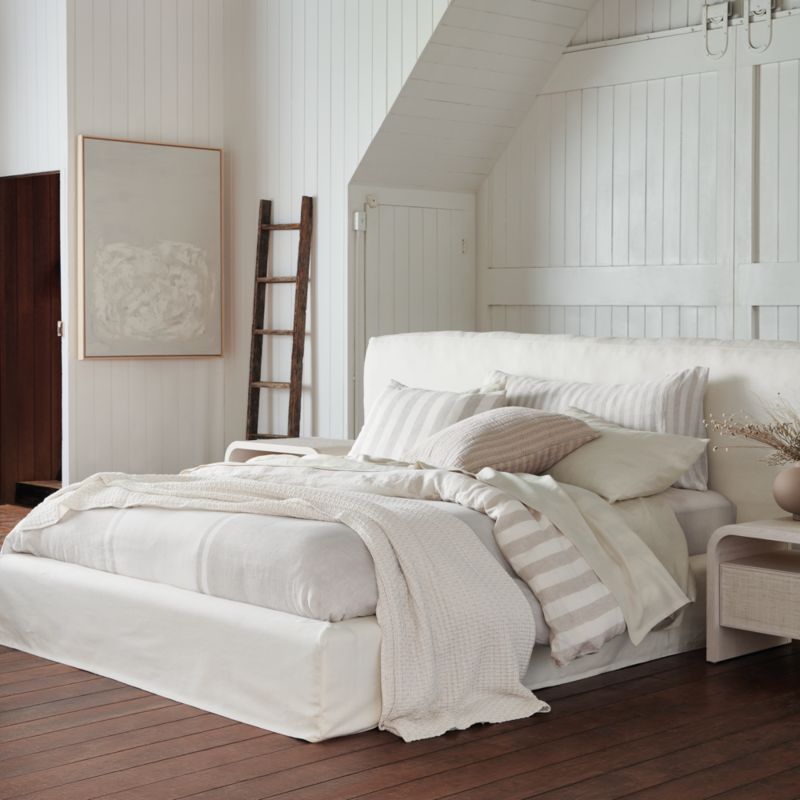 Ever White Slipcover Queen Bed by Leanne Ford
