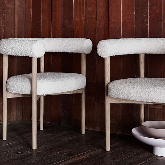 Mazz Boucle Dining Chair by Leanne Ford