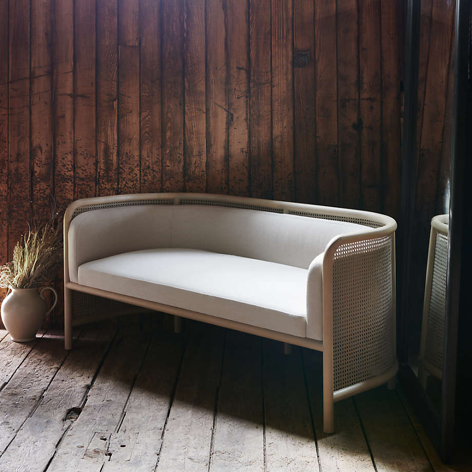 Crate and barrel settee new arrivals