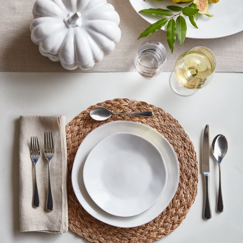 Marin White Dinner Plate Reviews Crate Barrel