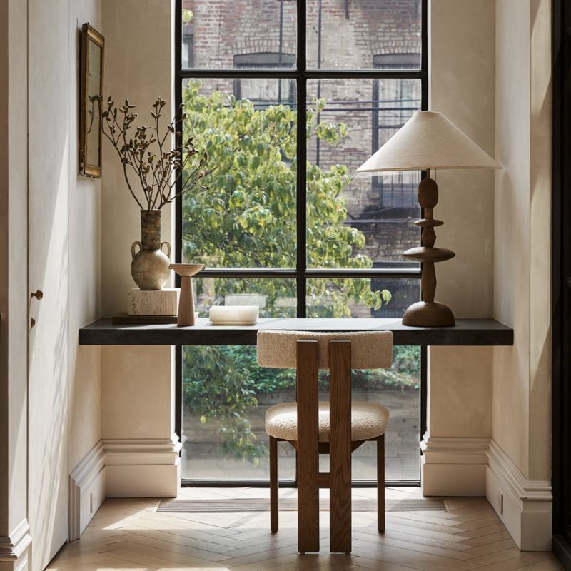 Ceremonie Natural Boucle Dining Chair by Athena Calderone - image 5 of 15