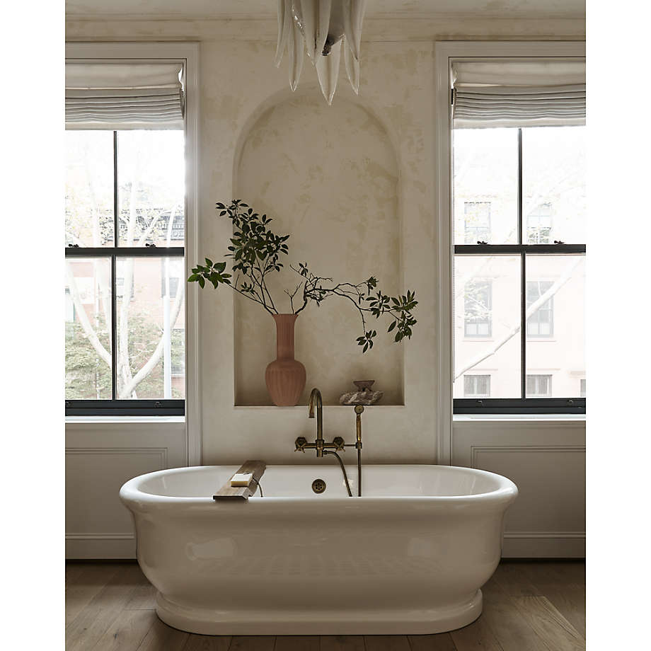 Brooklyn Cannelée Grey Floor Vase 20 by Athena Calderone + Reviews