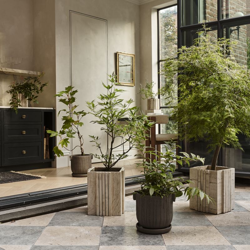 Canali Small Travertine Square Planter by Athena Calderone - image 5 of 8