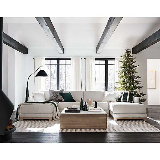 Gather Deep Wood Base Sofa (77"-89")