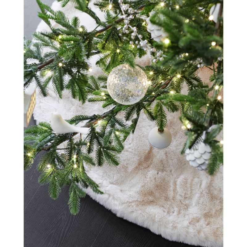 Winter White Faux Fur Christmas Tree Skirt