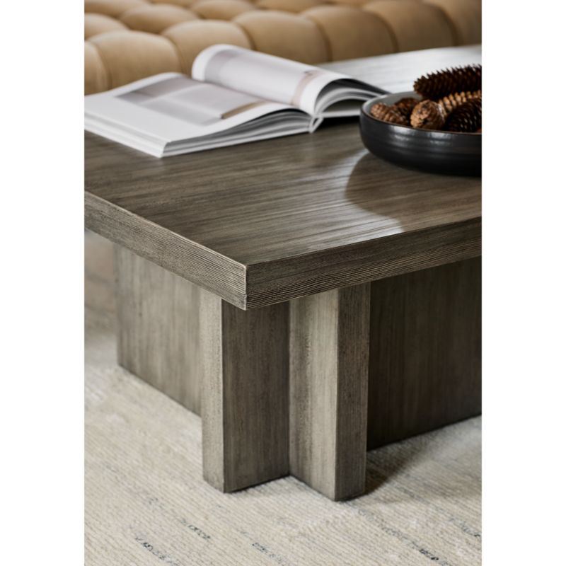 Versa Grey Pine Wood 60" Rectangular Coffee Table