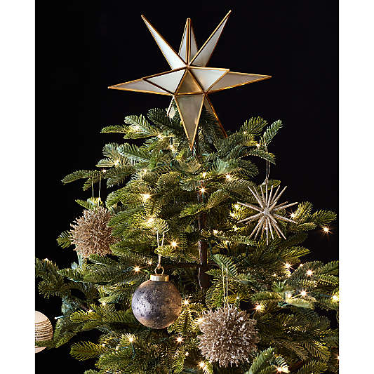 Gold Coral Cluster Christmas Tree Ornaments, Set of 12