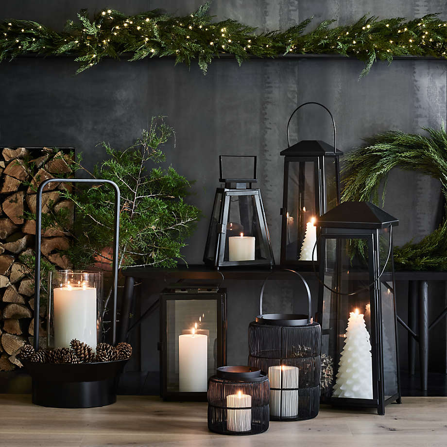 Walker Black Metal Candle Lantern 24