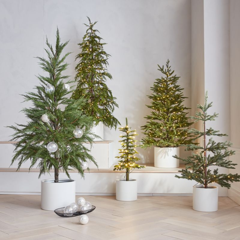 Faux Pine Pre-Lit LED Christmas Tree with White Lights 4' - image 2 of 4