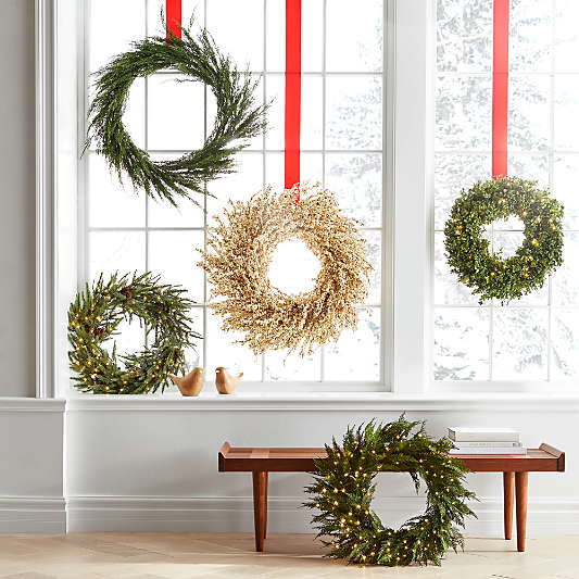 Faux White Mini Berry Wreath 32"