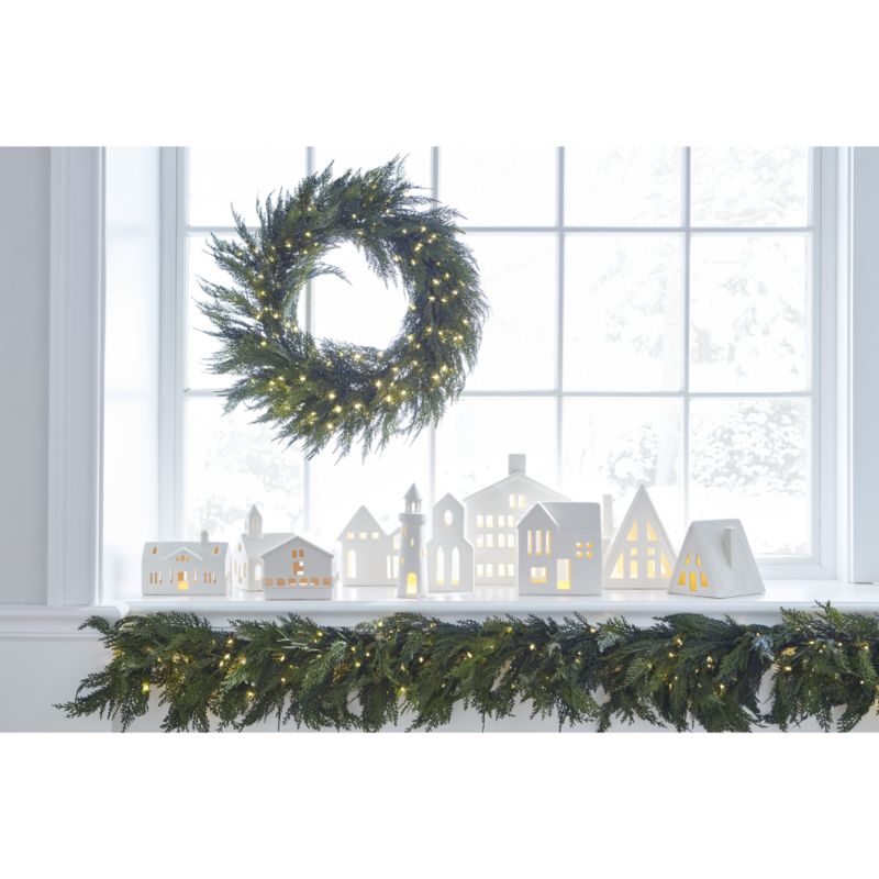 White Ceramic Holiday Ranch House - image 9 of 13