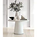 View Willy 48" White Pedestal Dining Table by Leanne Ford - image 3 of 5