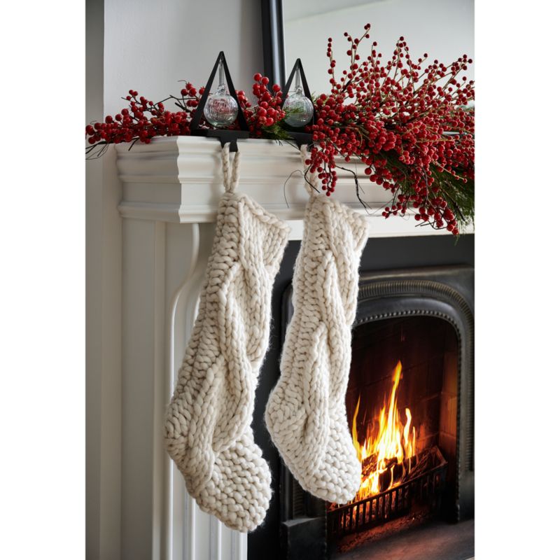 Ivory Cozy Knit Christmas Stocking - image 2 of 7