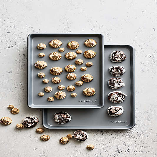 Crate & Barrel Silver Baking Sheets, Set of 2
