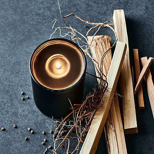 Monochrome No. 02 Onyx Scented Candles and Reed Diffuser - Vetiver, Cedarwood and Musk