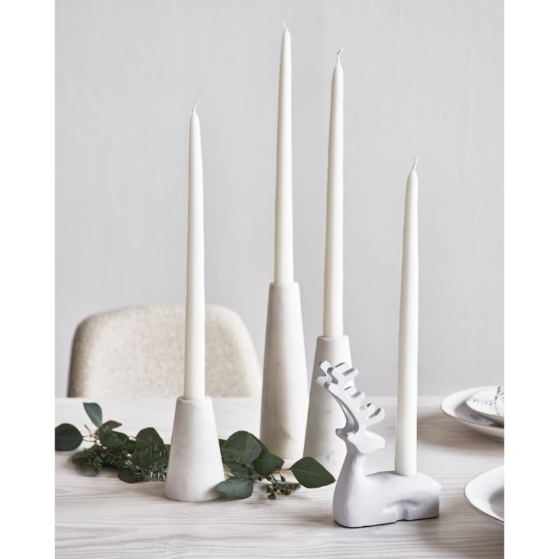 12" Dipped White Taper Candles, Set of 2 - image 3 of 8