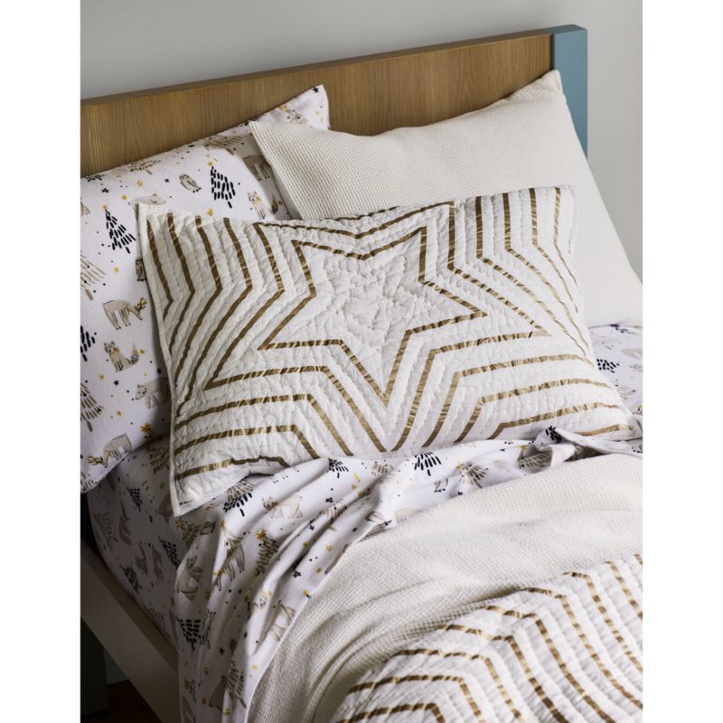 Scoop Cream Waffle Weave Organic Cotton Kids Twin Duvet Cover