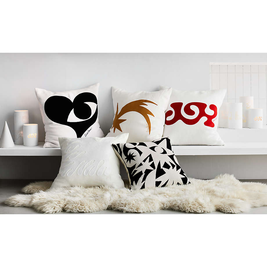 Star Dance 20x20 Recycled Cashmere Black and White Throw Pillow Cover by  Lucia Eames + Reviews