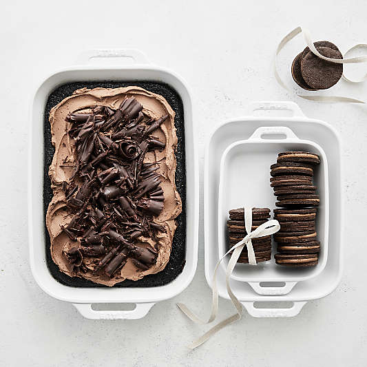 Staub ® White Rectangular Baking Dishes, Set of 3