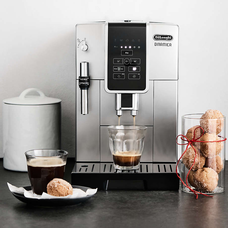 De'Longhi Dinamica Espresso Machine, Black - Automatic Bean-to-Cup Brewing,  Built-In Steel Burr Grinder & Manual Frother - One-Touch Hot & Iced Coffee