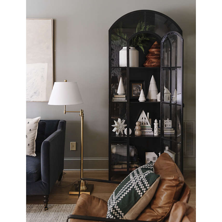 Crate and barrel arched shop cabinet