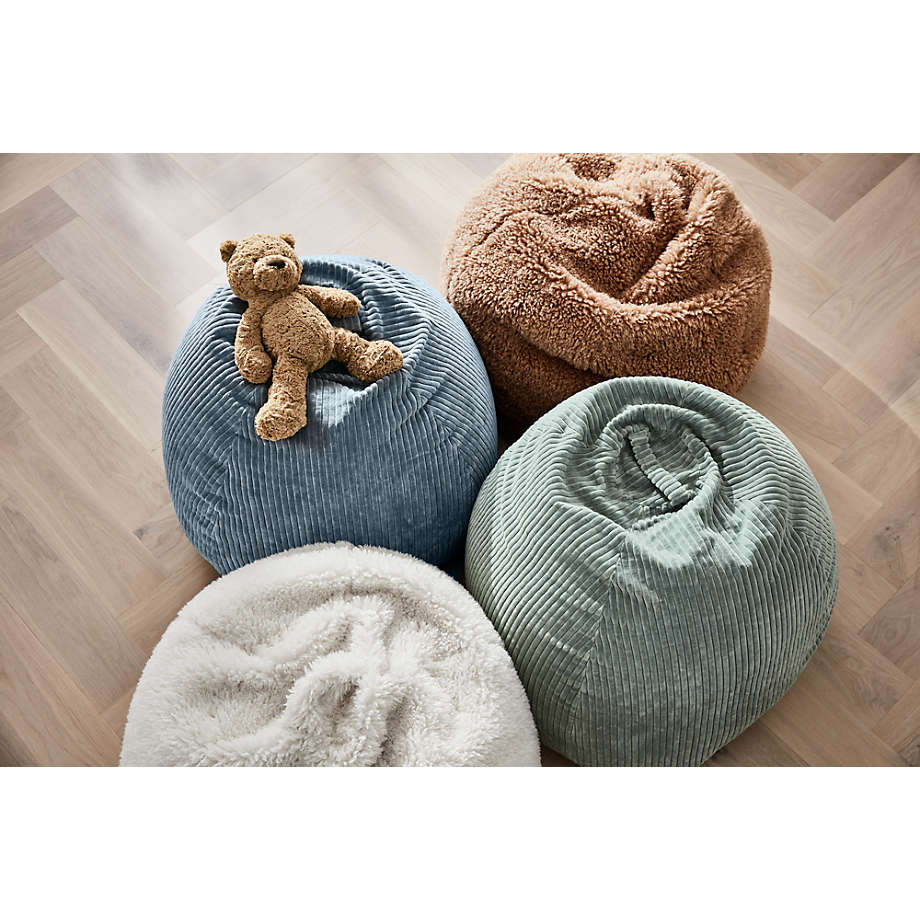 Cream faux sales fur bean bag