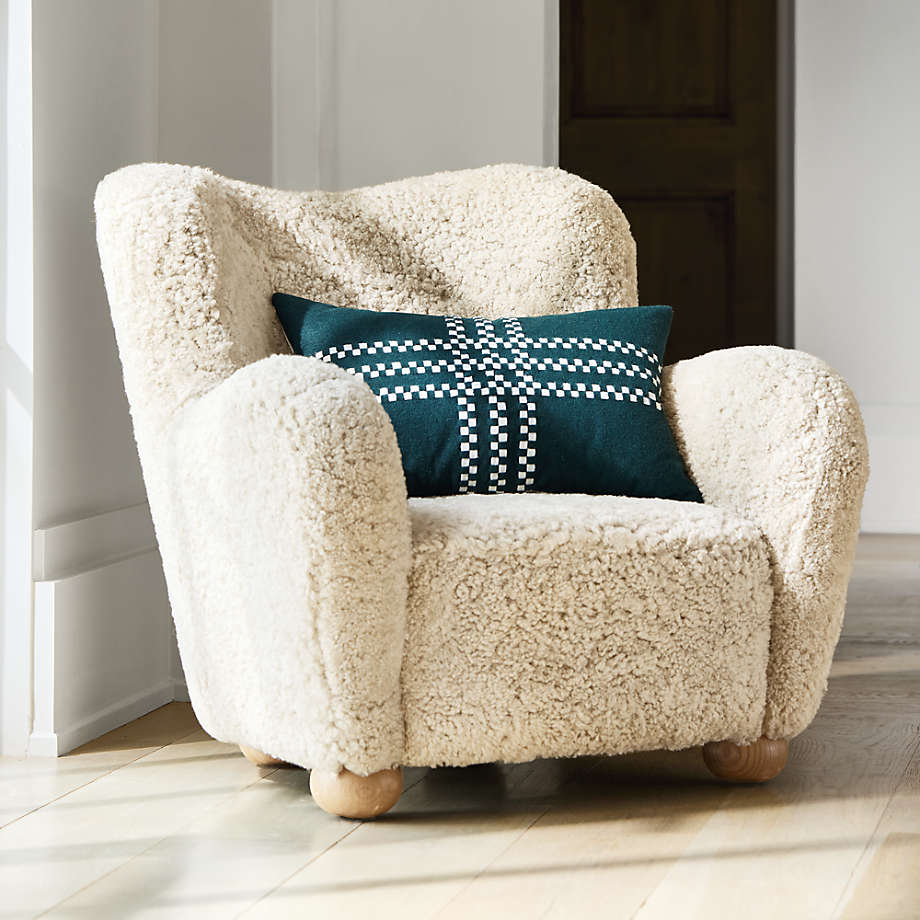 Faux shearling accent chair sales