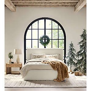 King size bed frame sale crate and barrel