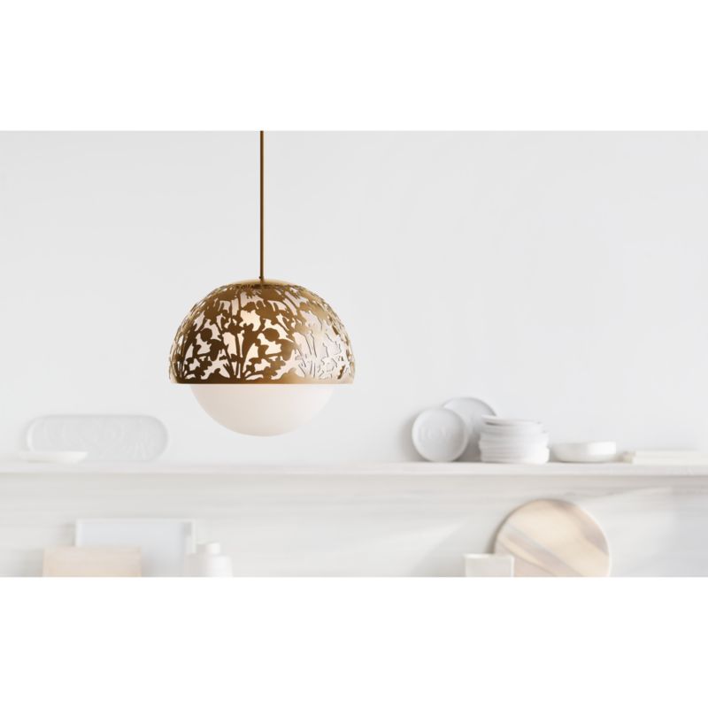 Meadow Brass Pendant Light by Lucia Eames