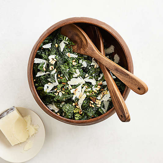 Tondo 8.5" Acacia Wood Salad Serving Bowl