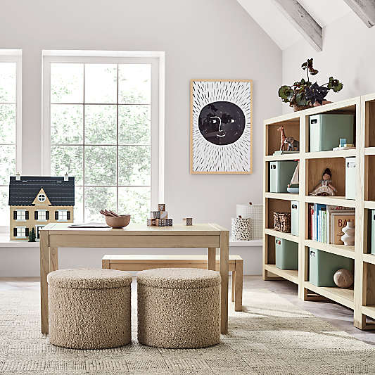 Gemini Sunwashed Ash Wood Rectangular Kids Play Table