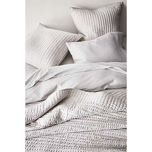 Cozysoft Organic Cotton Jersey Heathered Ivory Quilts