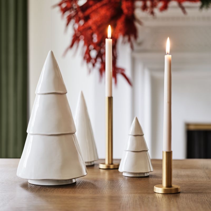 Marin White Ceramic Christmas Trees, Set of 3 - image 2 of 8