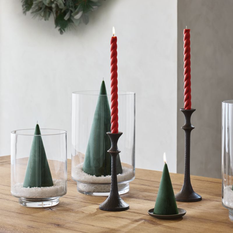 Spruce 8" Ribbed Christmas Tree Candle - image 3 of 6